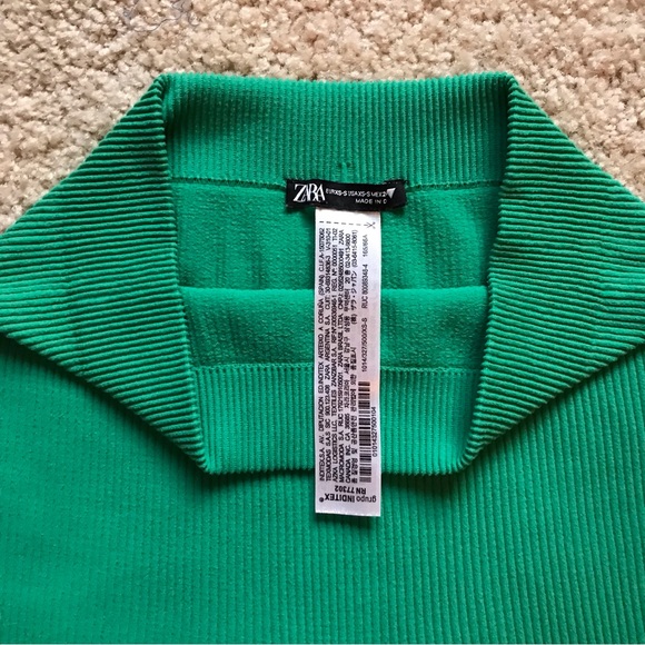 Zara Seamless Bike Shorts Green, Sz Small - Picture 9 of 10